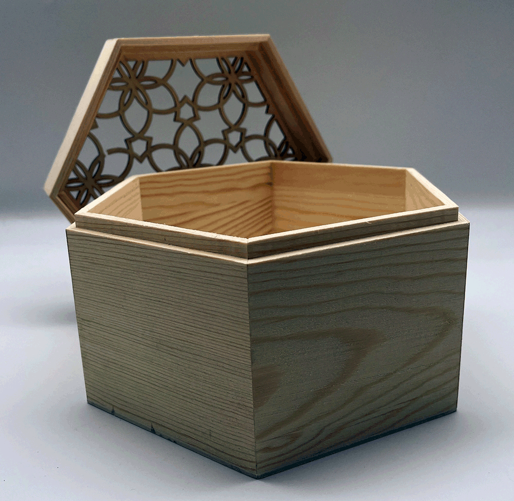 Hexagon Wood Box
