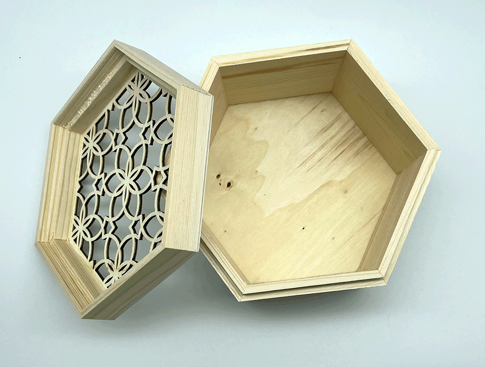 Hexagon Wood Box