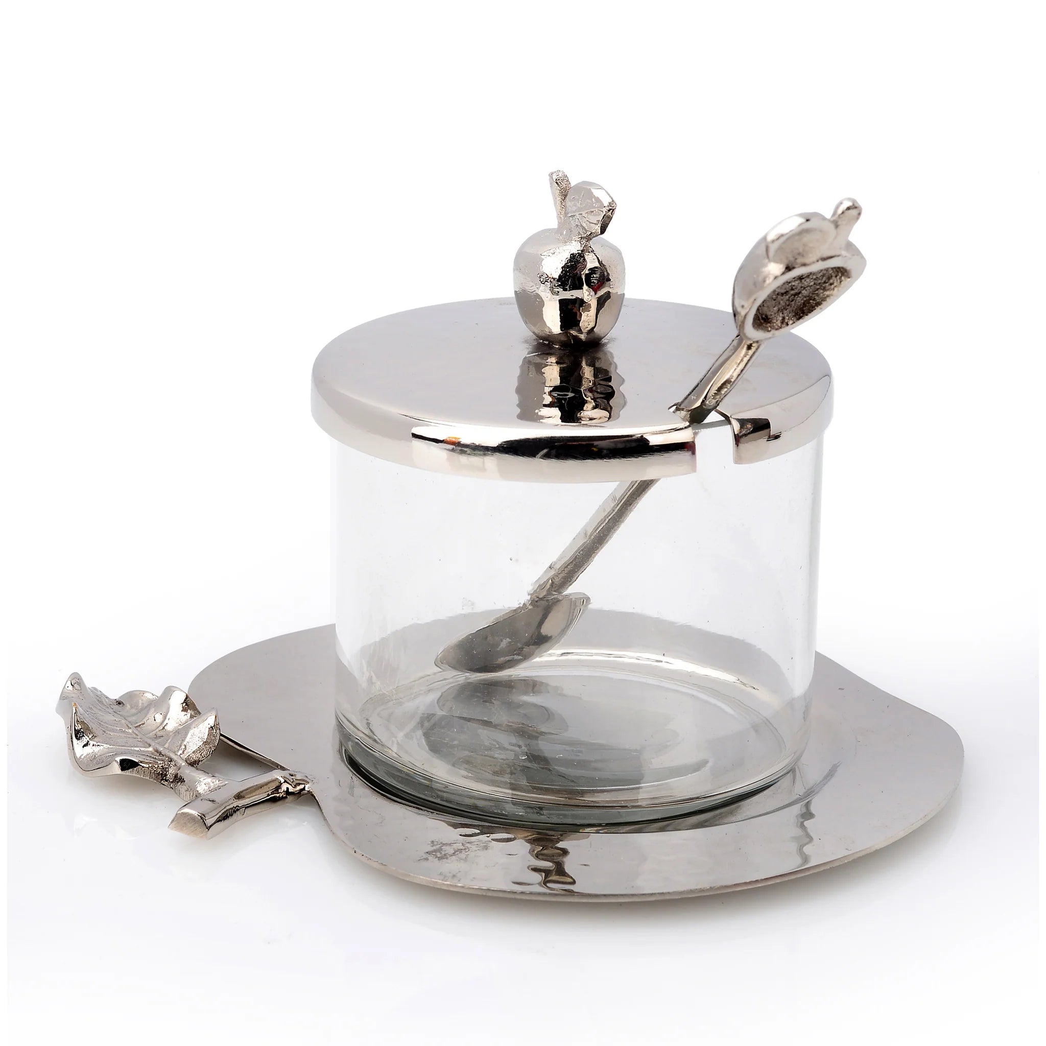 Apple Shaped Honey Jar with Spoon