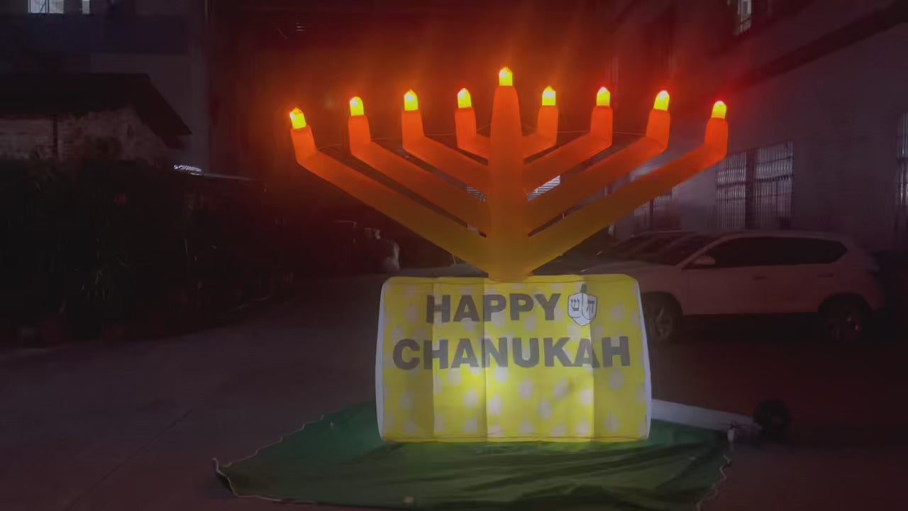 Load video: Inflatable Menorah!