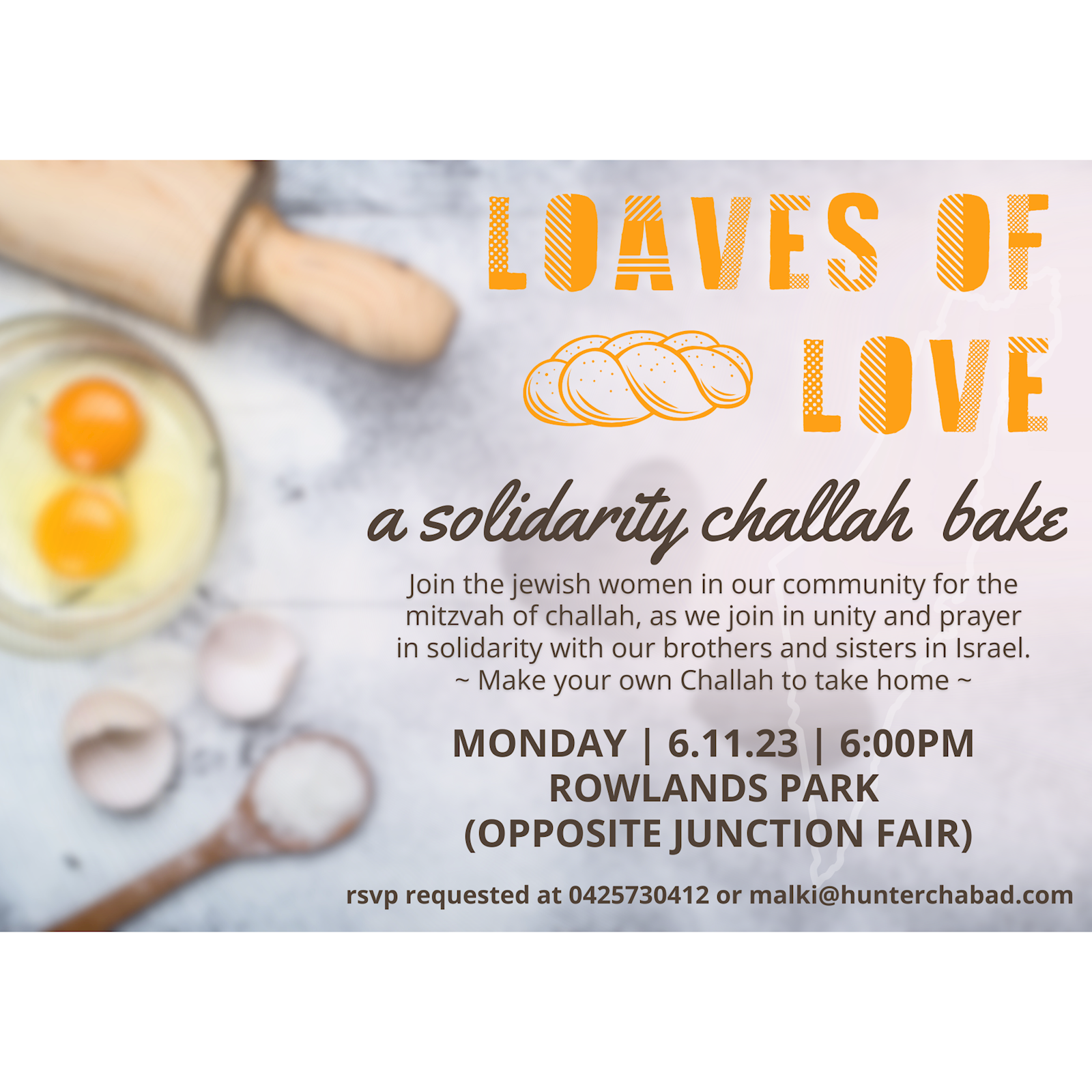 Events - Challah Bake #6 - Flyer