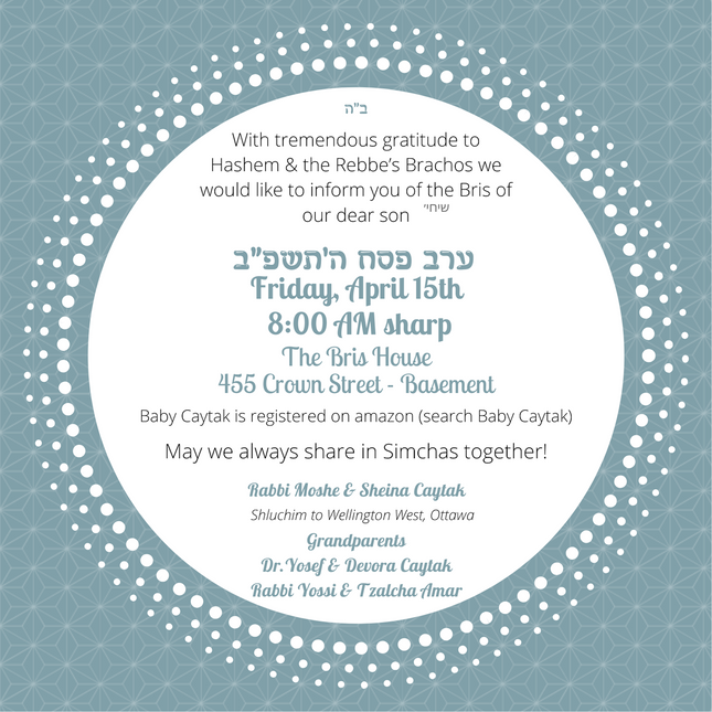 Bris - Invitation #6 - Social Media