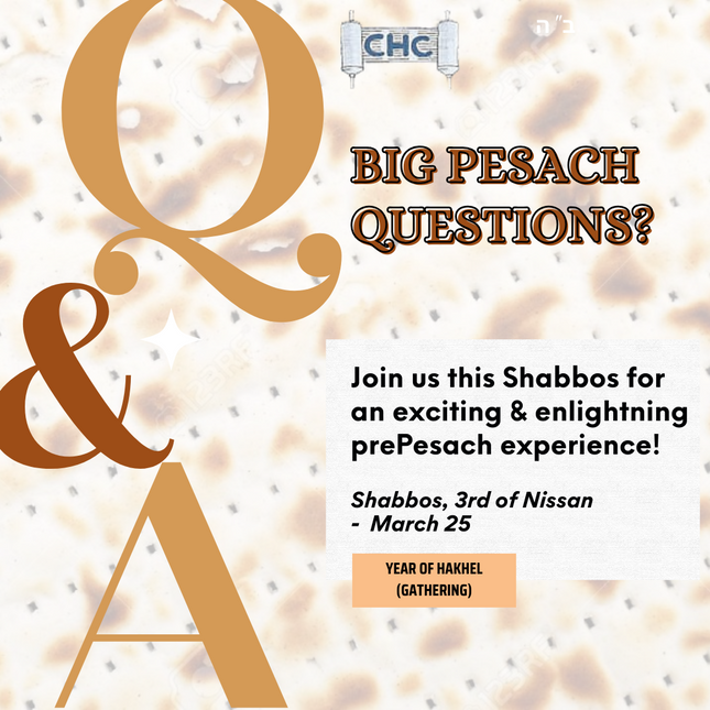 Class - Pesach Q&A #1 - Social Media