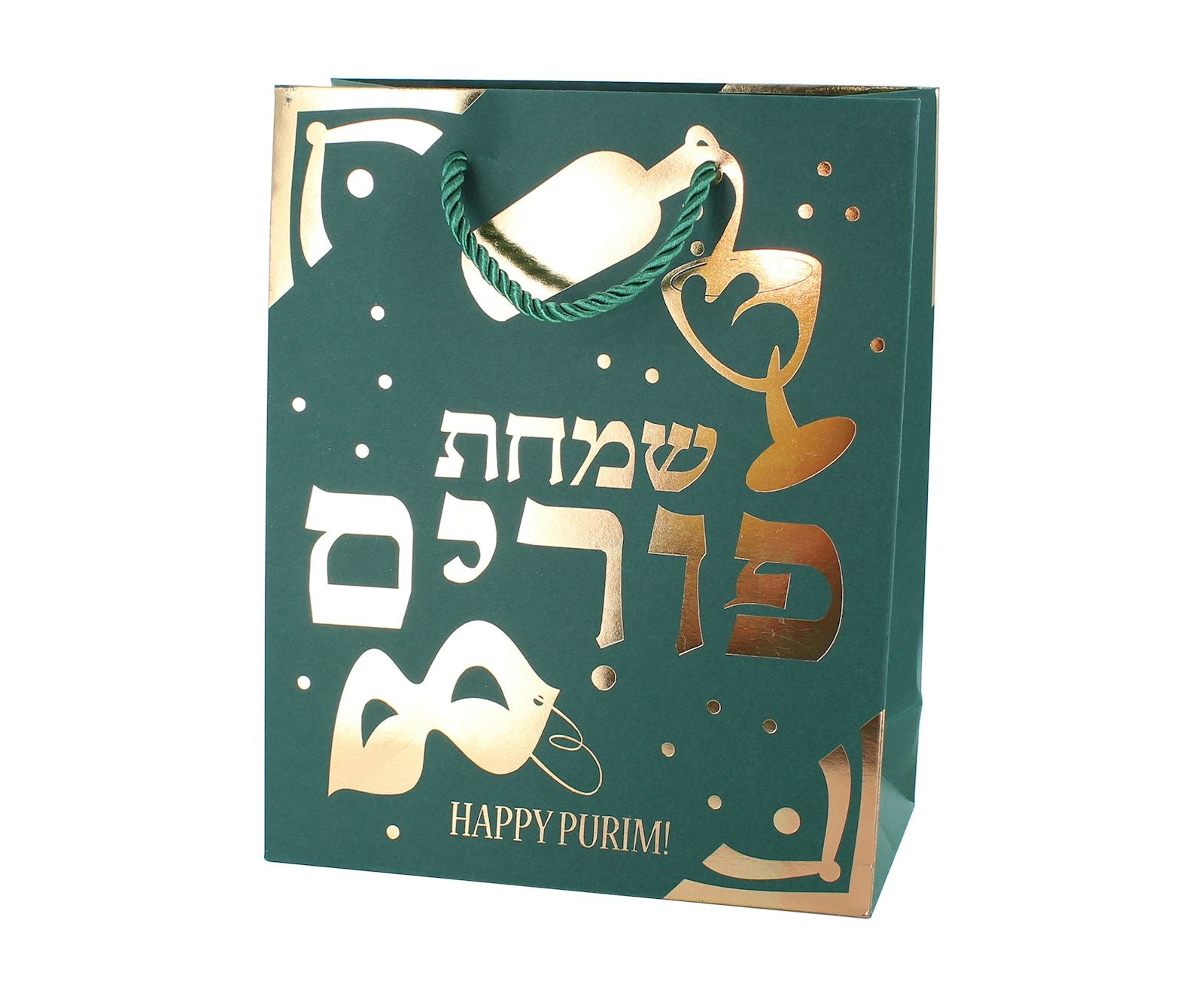 Luxury Foiled Purim Paper Bag - 3 COLORS
