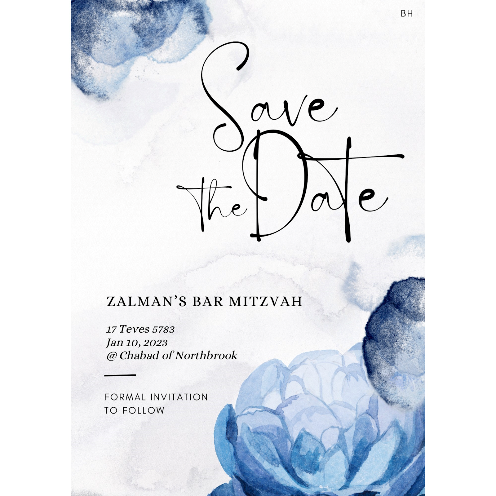 Bar Mitzvah - Save the Date #1 - Flyer