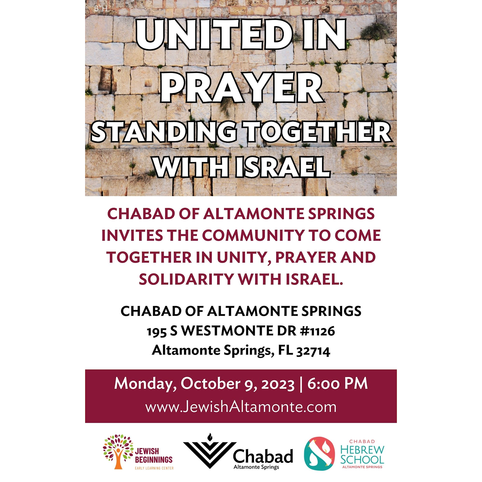 Event - Prayer for Israel #2 - Flyer