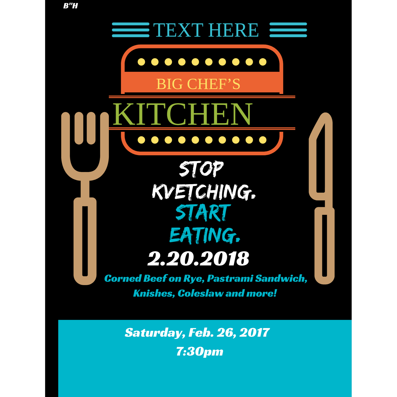 Food/Takeout - Pop-Up Kosher Deli #3 - Flyer
