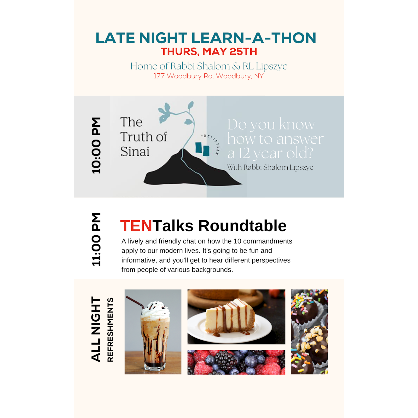 Shavuot - Learn-A-Thon #1 - Flyer