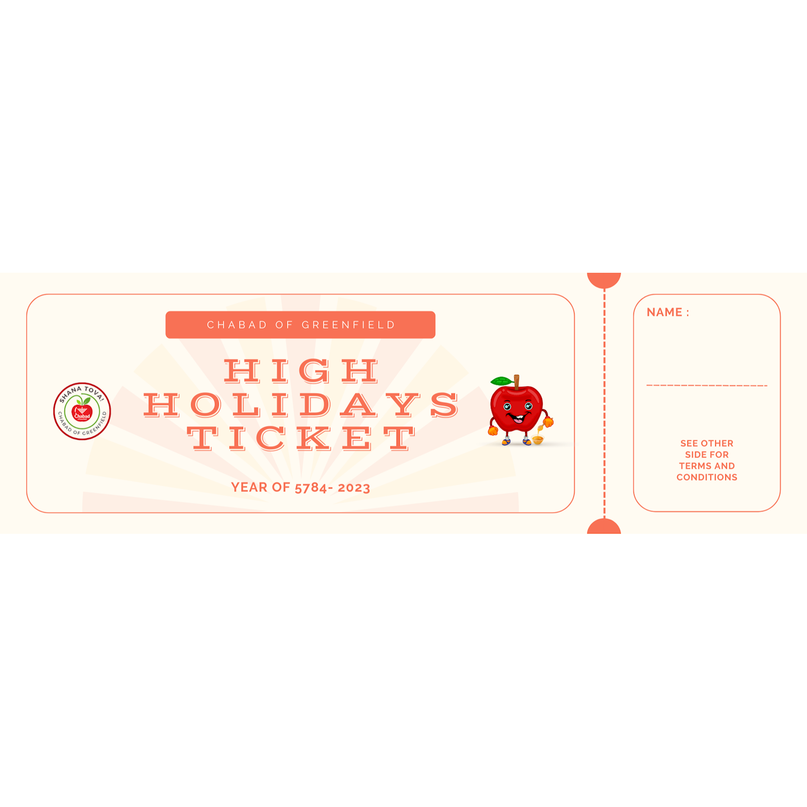 High Holidays - Ticket #1 - Card
