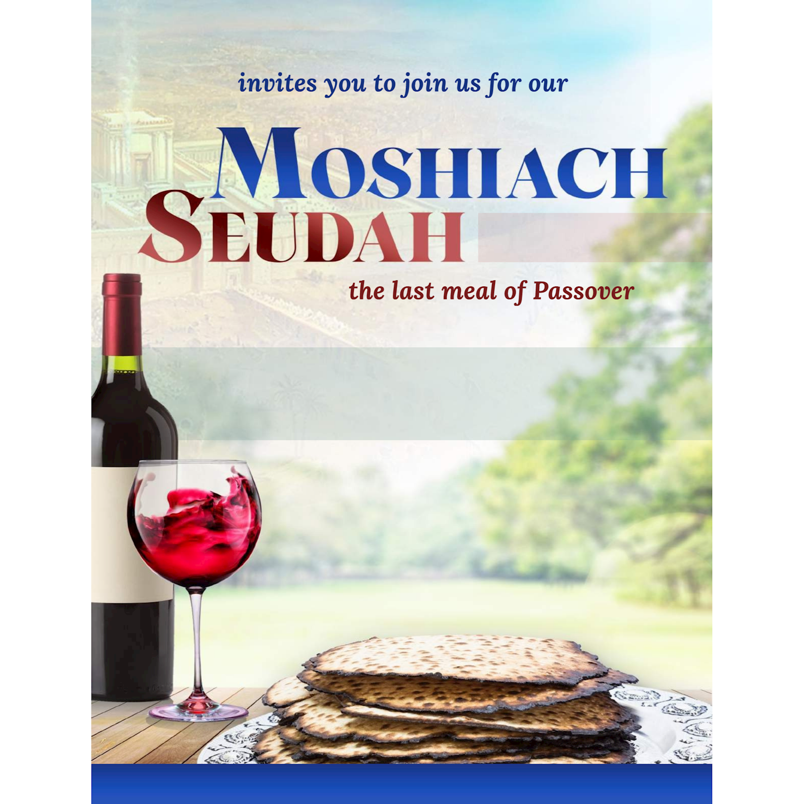 Pesach - Moshiach Seudah #1 - Flyer