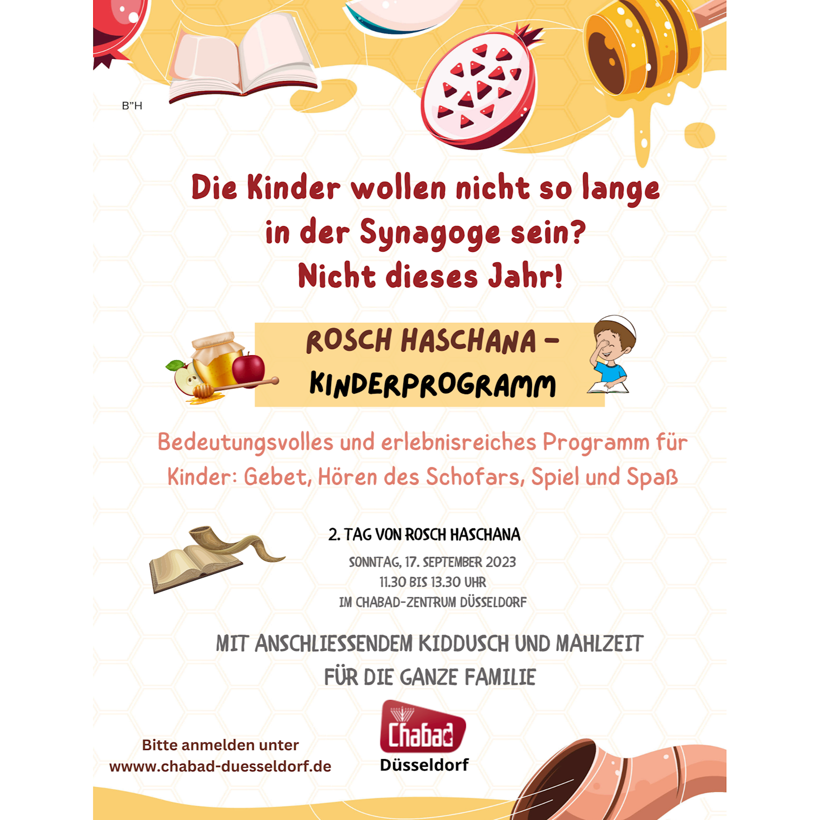 Rosh Hashana - Childrens Program #1 - Flyer