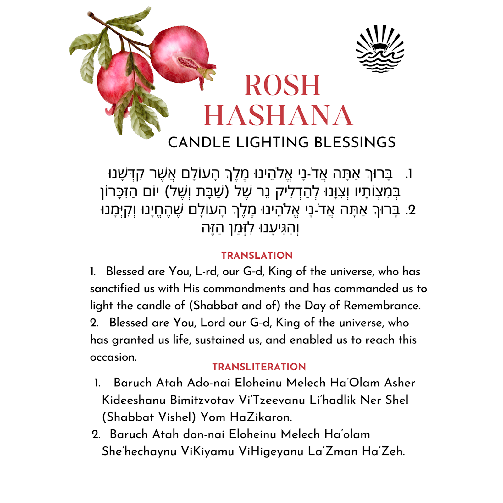 Rosh Hashana - Blessings #3 - Flyer