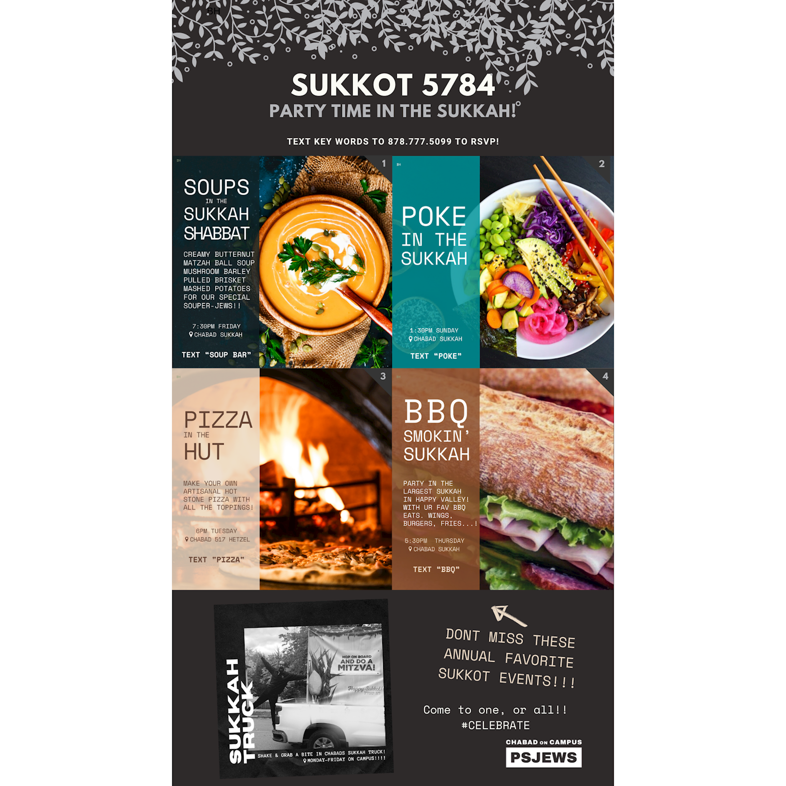 Sukkos - Event Schedule #7 - Flyer