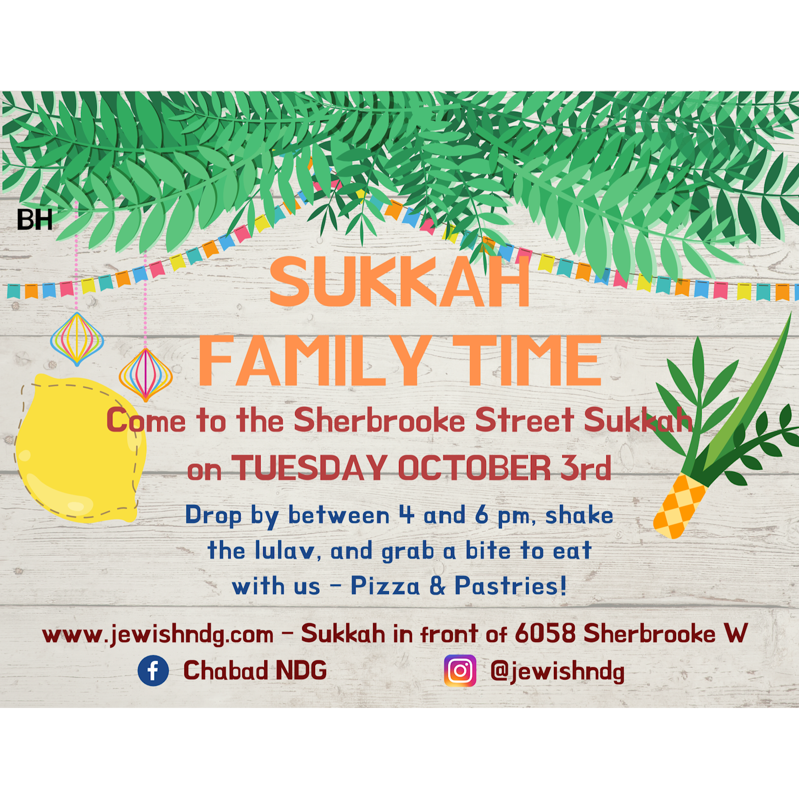 Sukkos - Sukkah Party #2 - Flyer