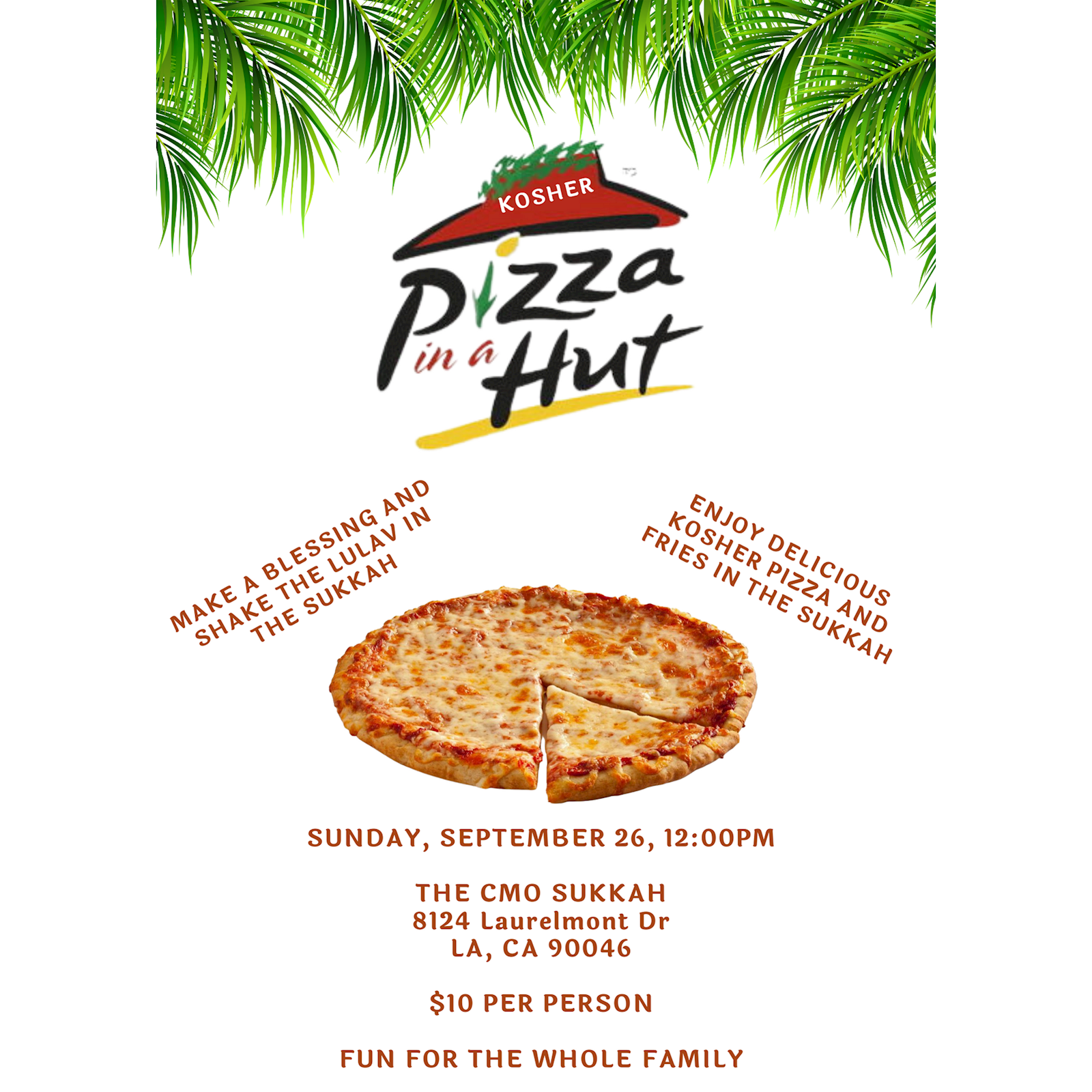 Sukkos - Pizza in the Hut #2 - Flyer