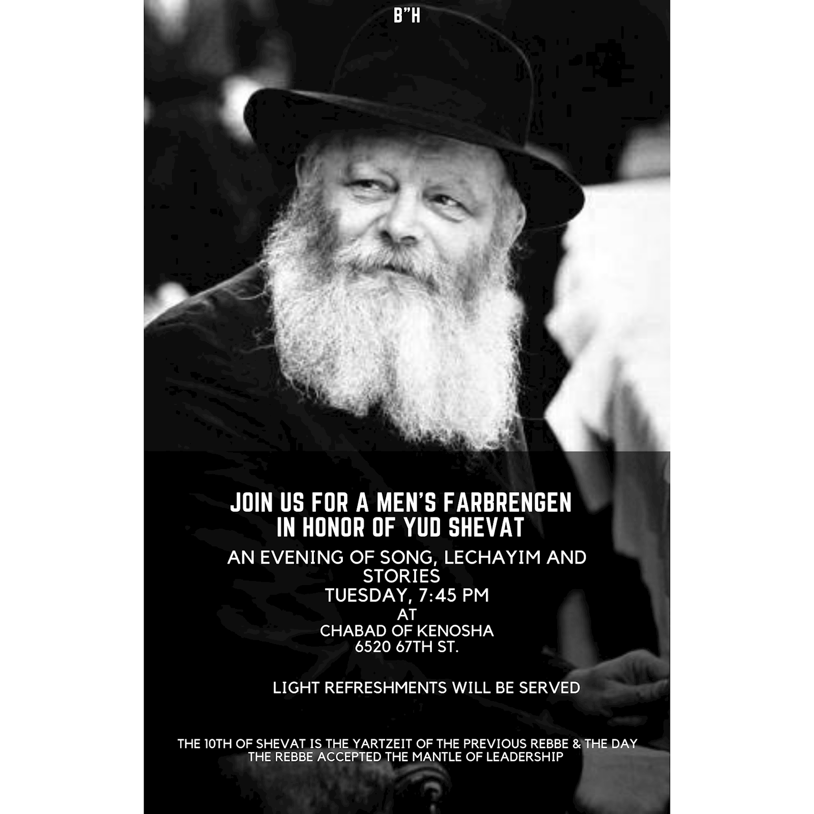 Farbrengen - Yud Shevat #3 - Flyer