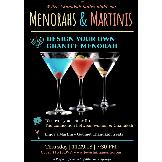 Women's Group - Menorahs & Martinis #1 - Poster