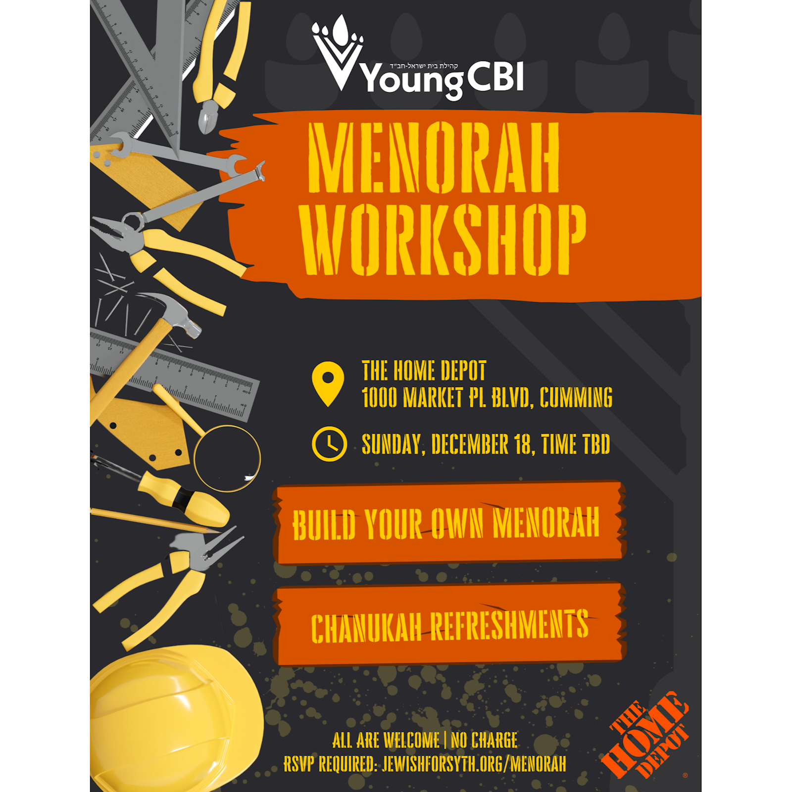 Chanukah - Menorah Workshop #1 - Flyer