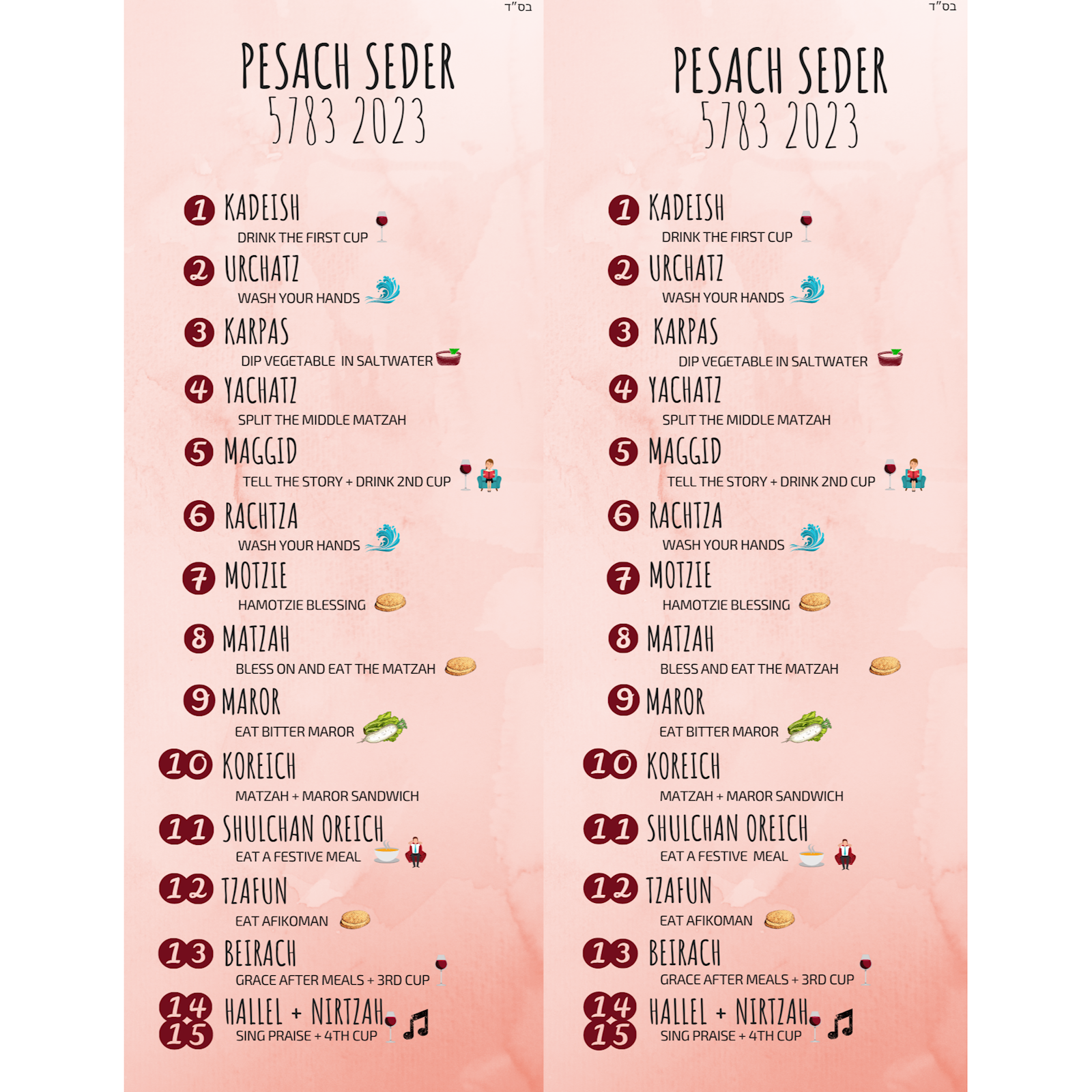 Pesach - Seder Guide #1 - Flyer
