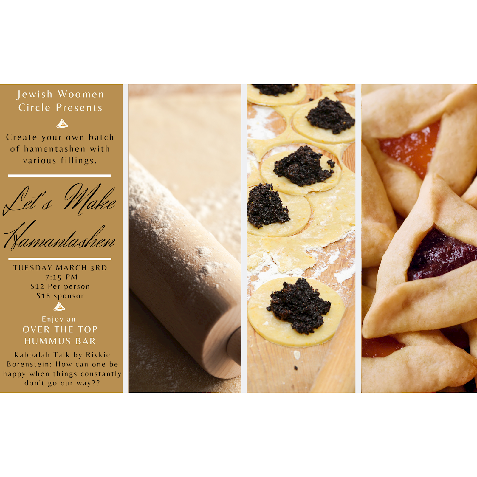 Purim - Hamentash Bake #3 - Flyer