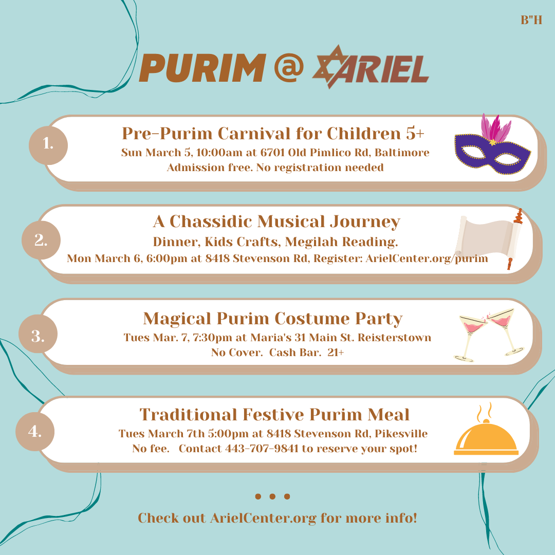 Purim - Event Schedule #1 - Social Media