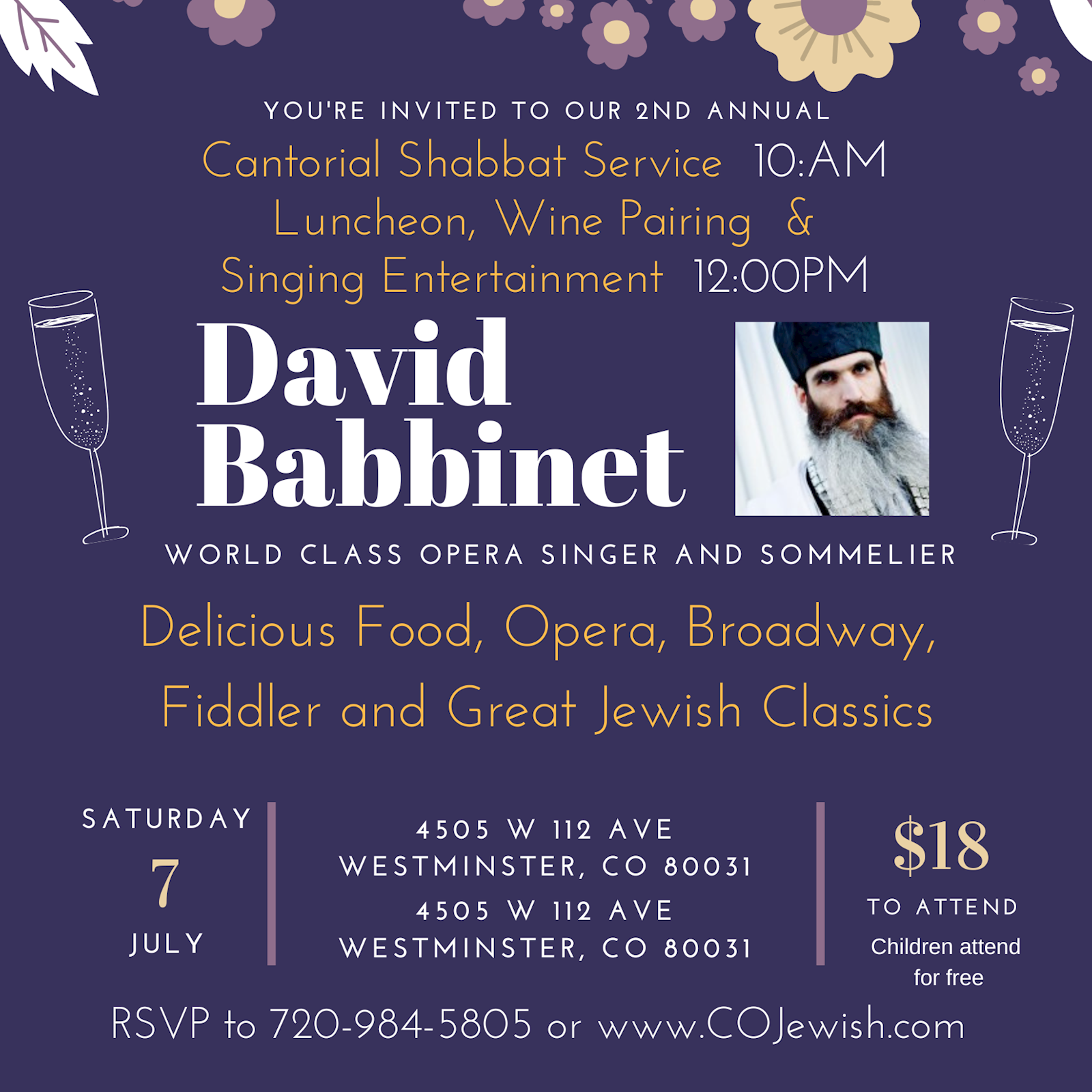 Shabbos - Cantorial Service & Luncheon #1 - Social Media
