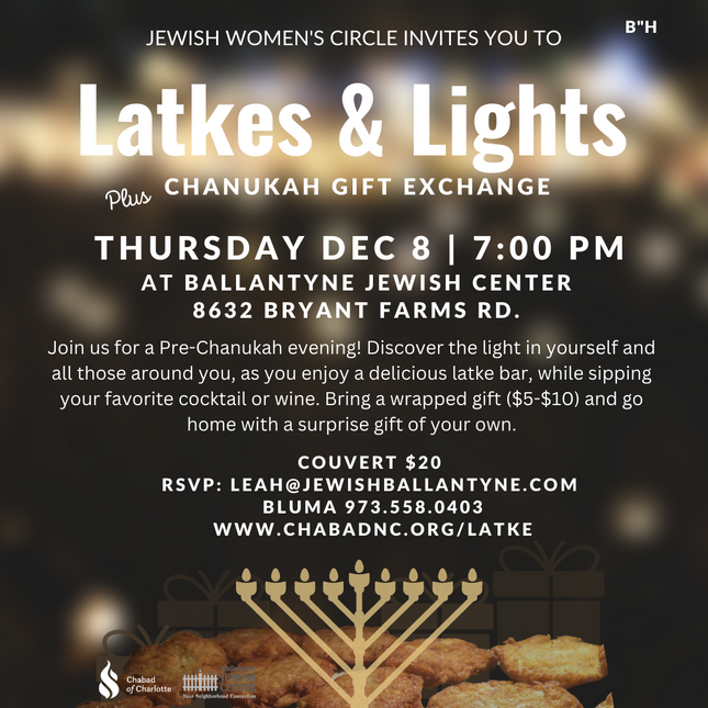 Women's Group - Latkes & Lights #1 - Social Media