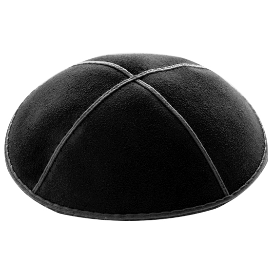 Black Suede Yarmulka