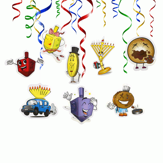 Chanukah Swirl Decorations