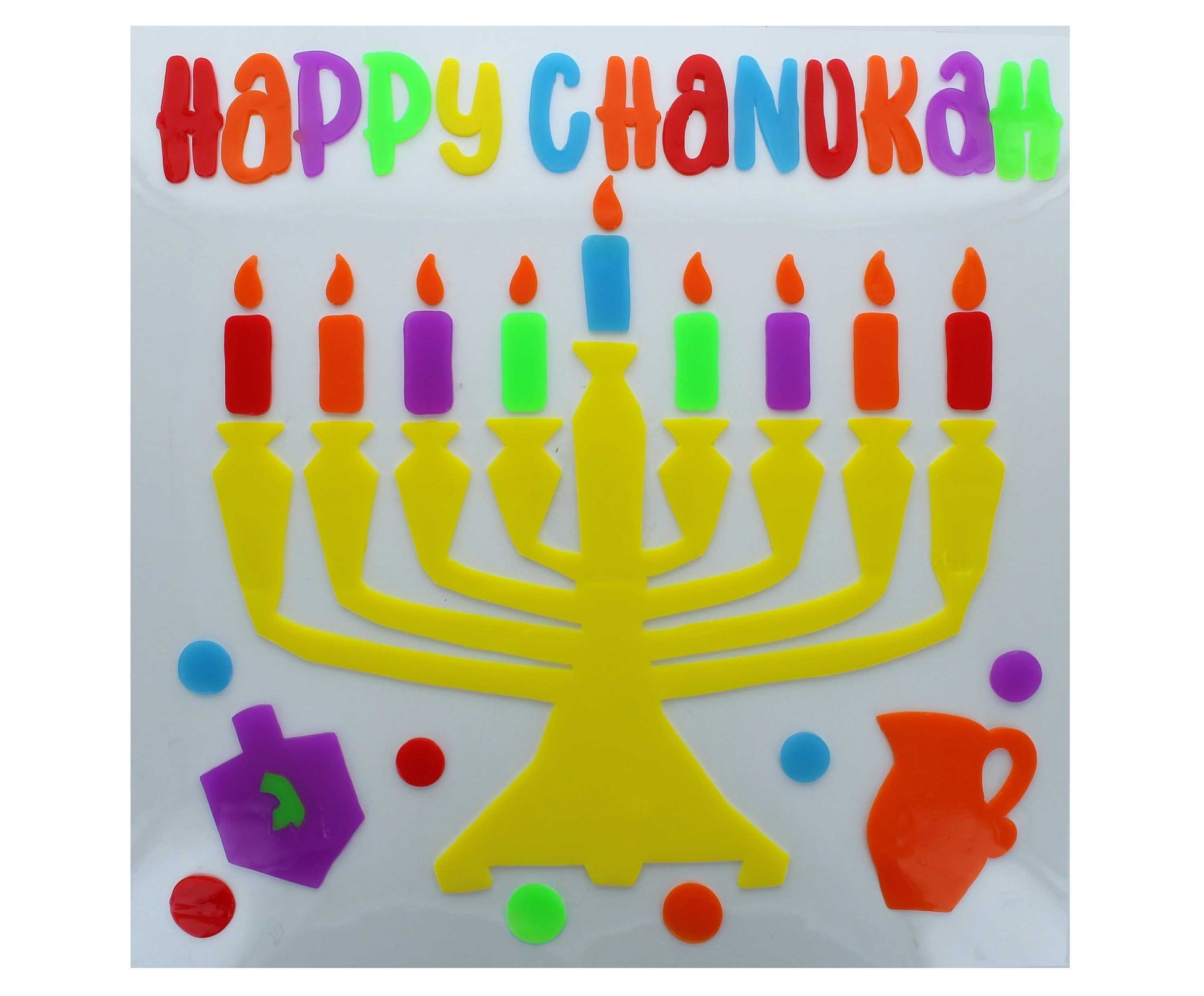 Chanukah Window Gel - Menorah