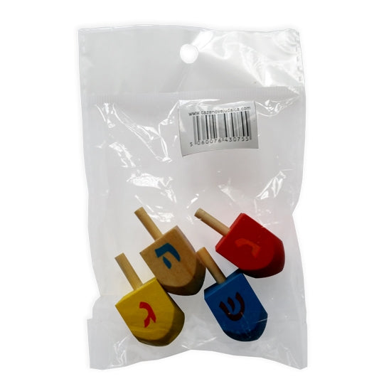 Pack of 4 Wooden Dreidels
