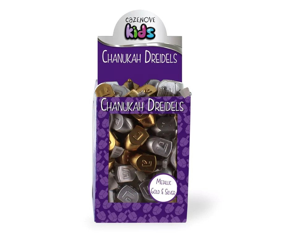 Box of 100 Gold & Silver Dreidels
