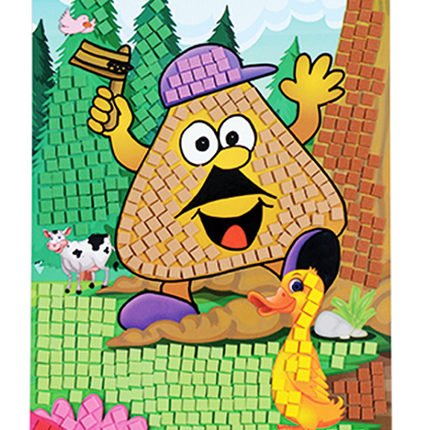 Purim Mosaic Foam Art Kids Craft