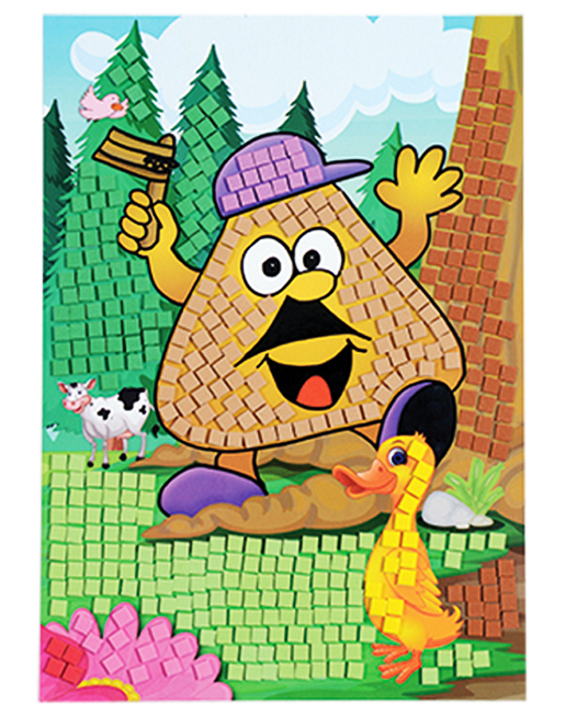 Purim Mosaic Foam Art Kids Craft