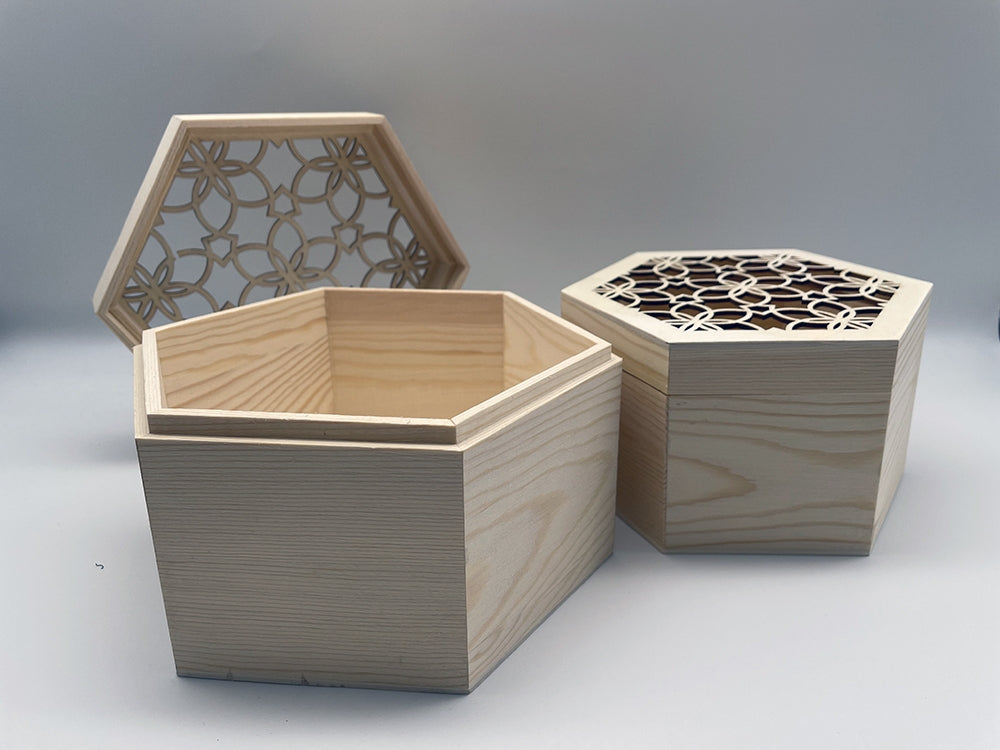 Hexagon Wood Box