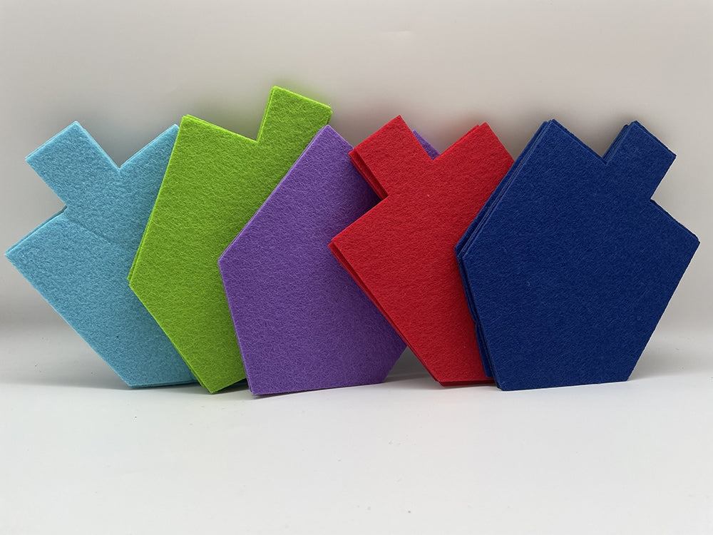 Felt Dreidel Shaped 25 Pack