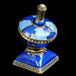 Jeweled Pewter Dreidel