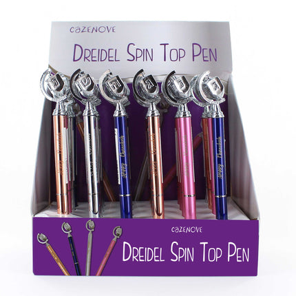 Dreidel Spinning Top Pen - 24PK