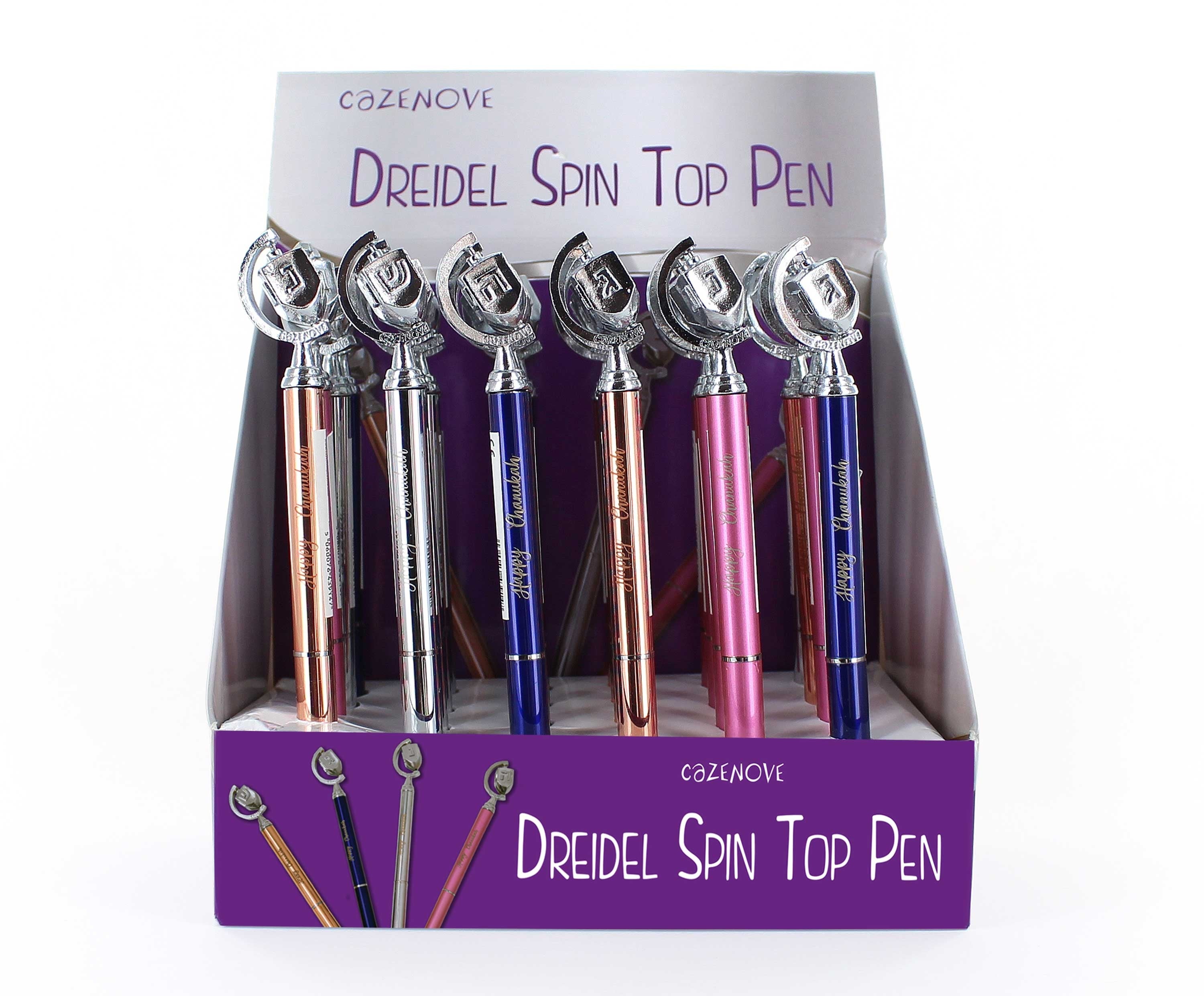 Dreidel Spinning Top Pen - 24PK