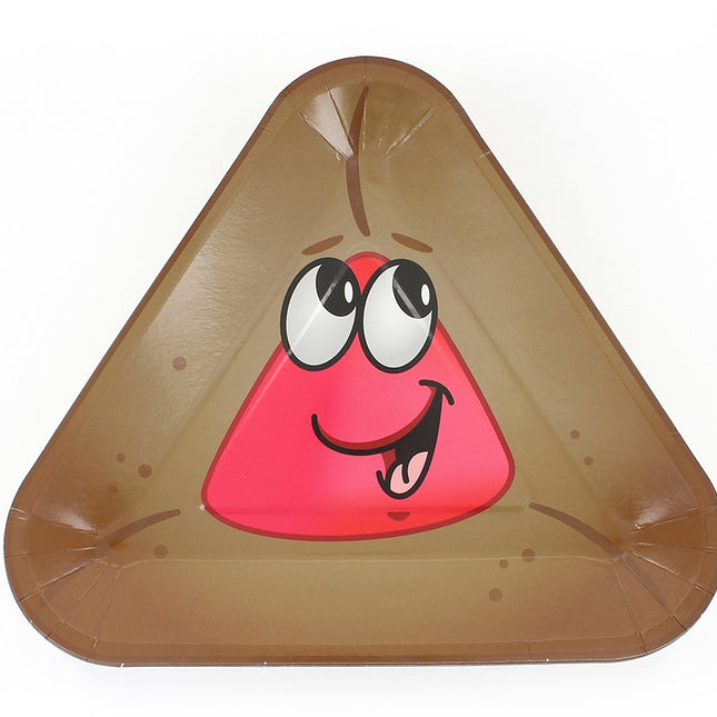 Purim Plates/Napkins - Hamantash - Red