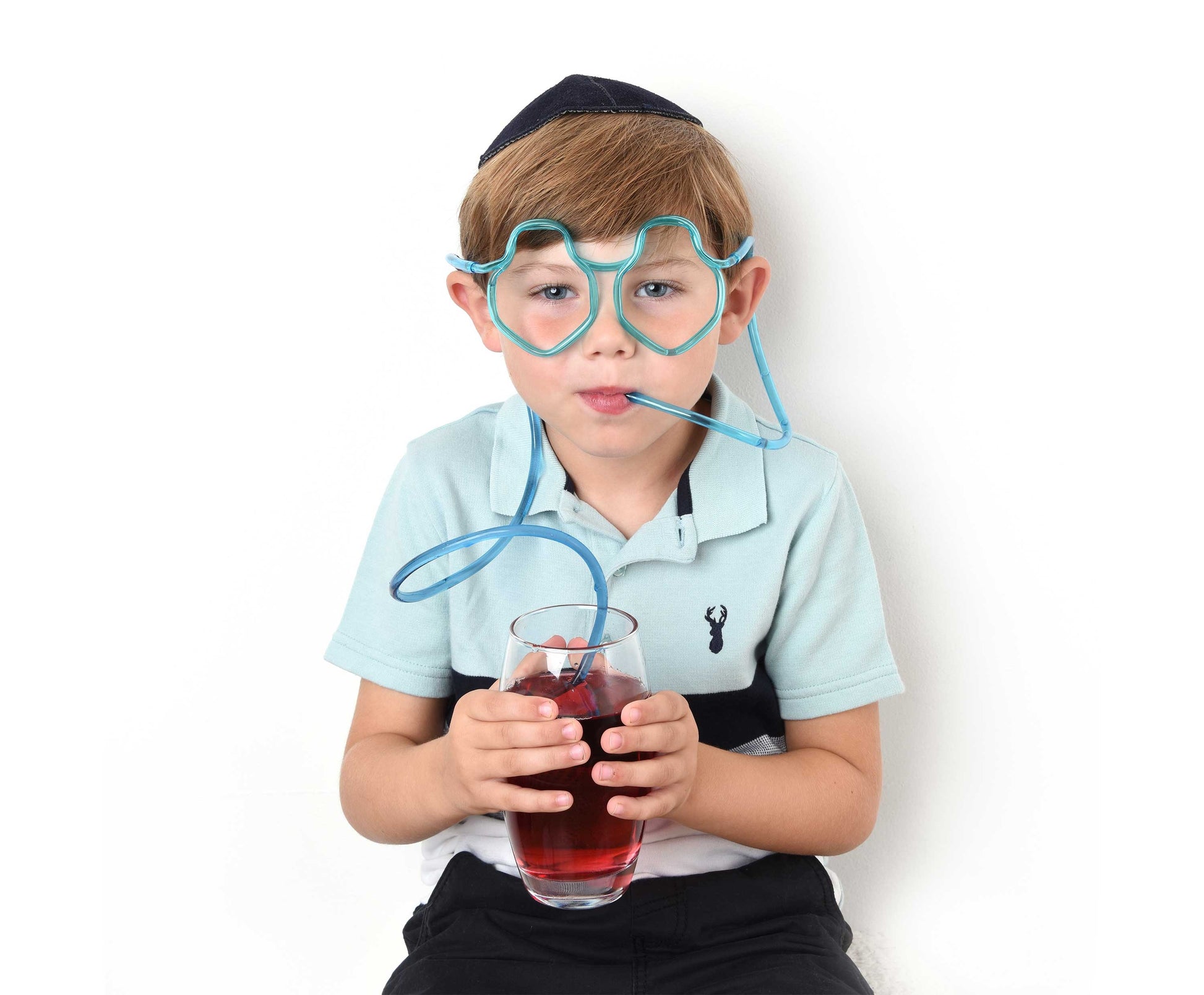 Dreidel Glasses Straw