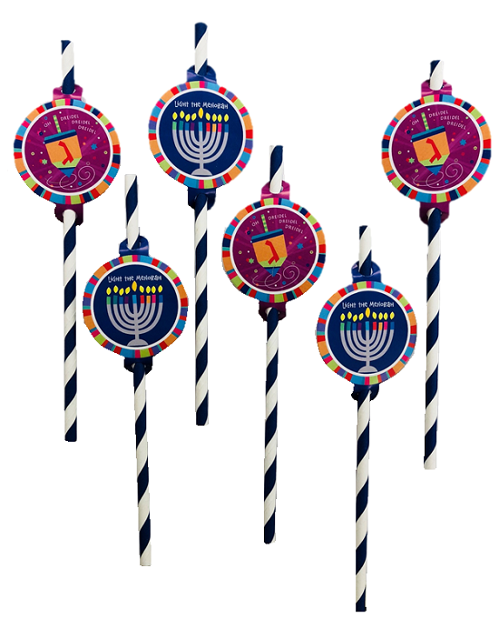 Chanukah Straw Toppers