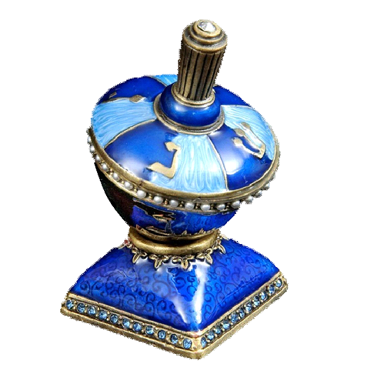 Jeweled Pewter Dreidel